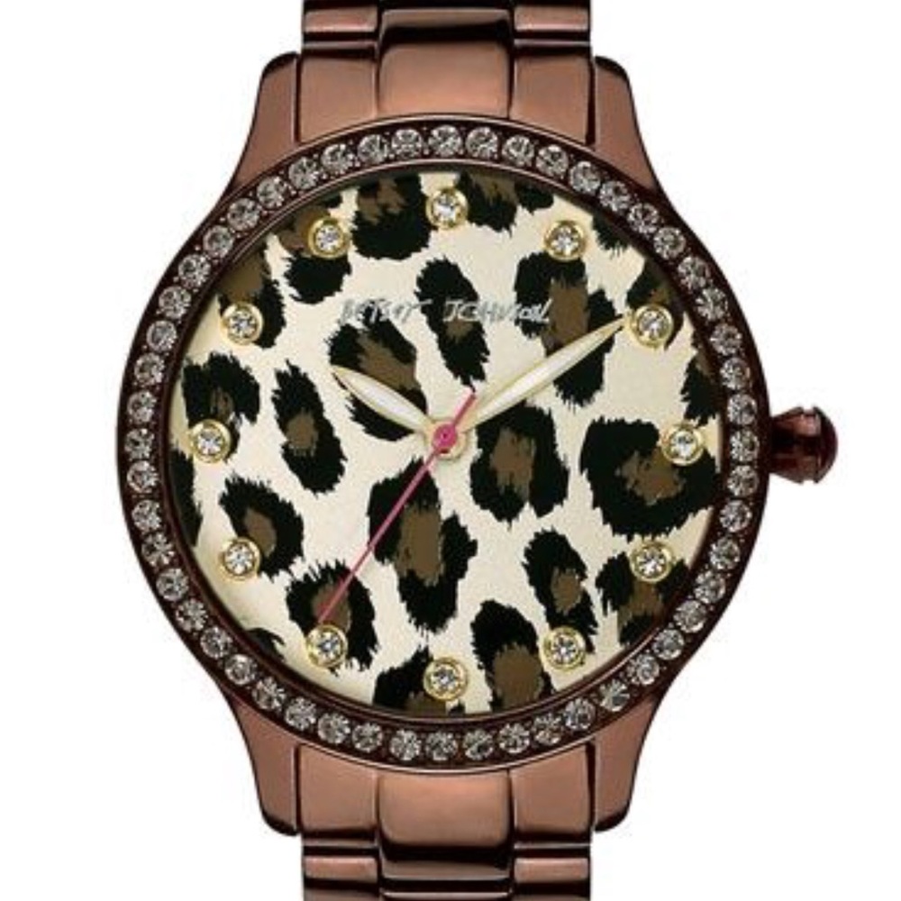 🌻Betsey Johnson bronze/ cheetah print watch🌻